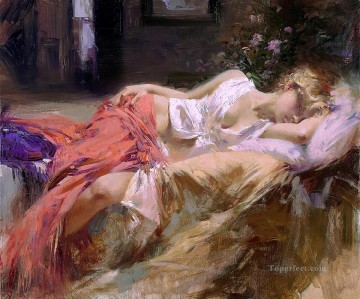 Day Dream PD Woman 印象派 Oil Paintings
